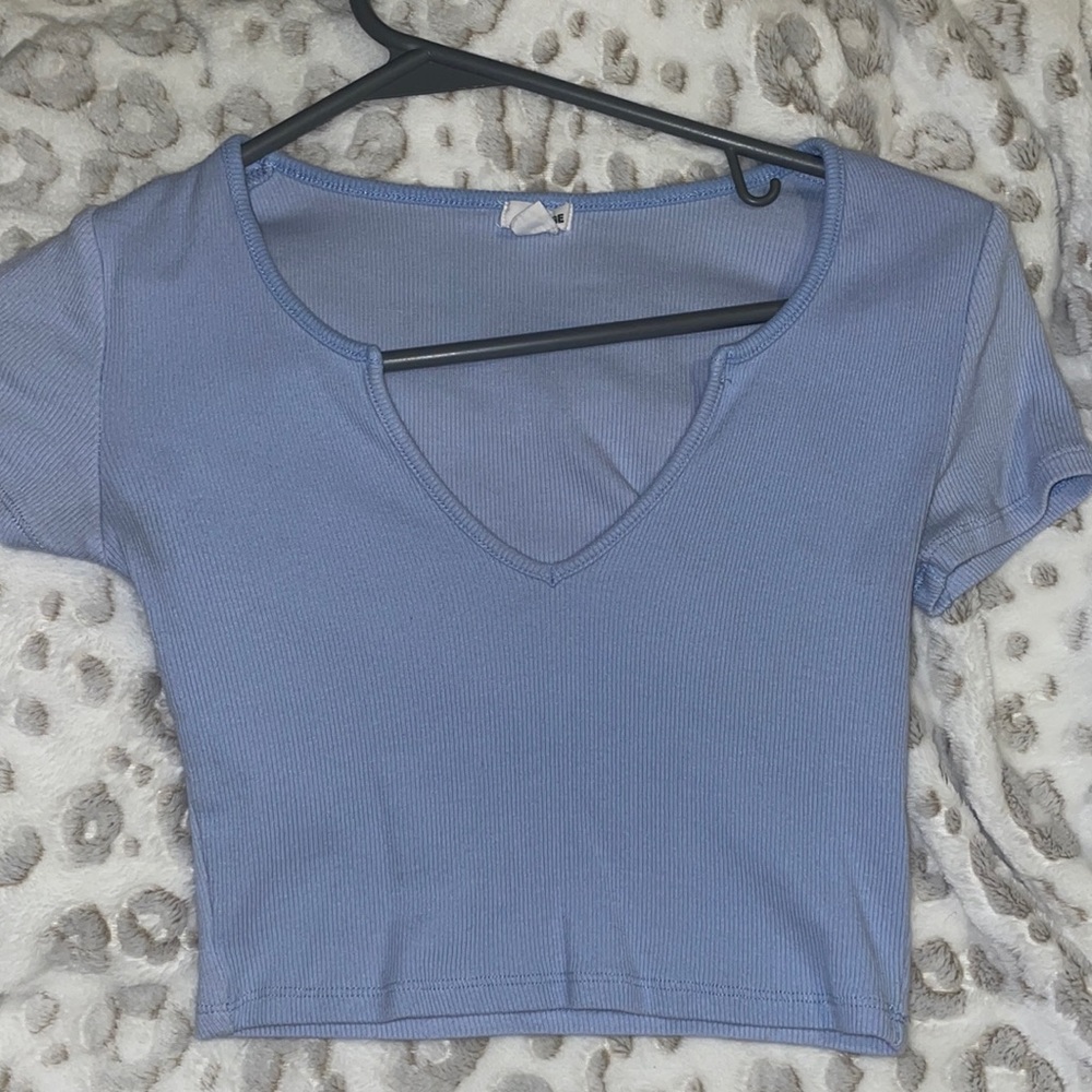 Garage Baby Blue Crop Top